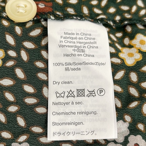 MADEWELL Silk Button-Back Tie Tee in Dropleaf Floral Size Small - Picture 8 of 11